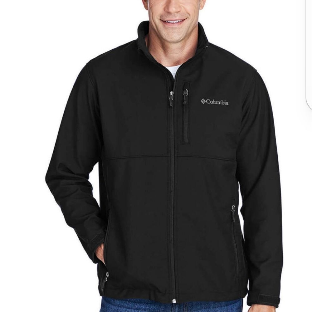 Columbia Men's black Asunder soft shell all weather jacket sz 2XL
